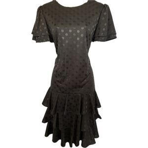 TF American Vintage 80’s Polka Dot Flapper Drop Waist Dress USA Size 12